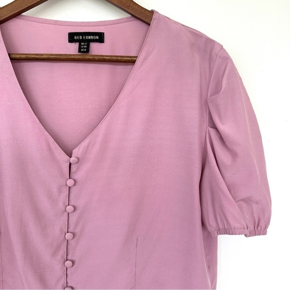 Women's Pink Button-Up Top - Picture 2 of 8